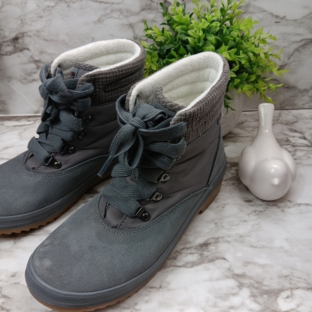 KEDS SOFTERRA Women's Ankle Lace-up Camp Boots Gray Suede Size 8 hiking outdoor - Picture 10 of 10